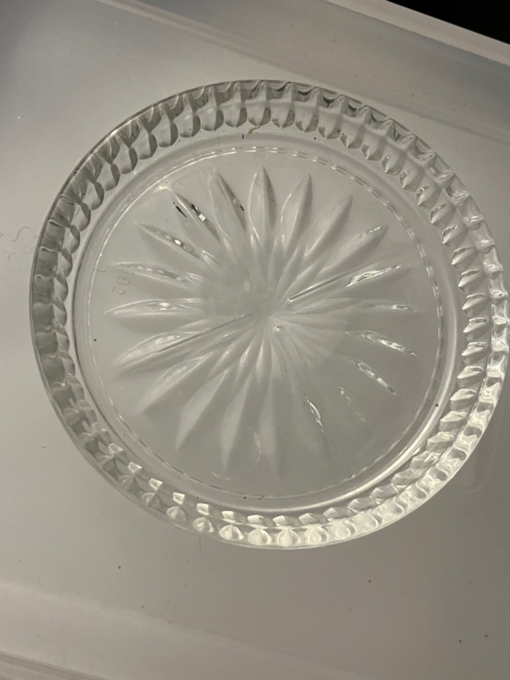 VintagePrincess House Clear Glass Starburst Coaster (1)